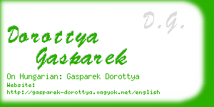 dorottya gasparek business card